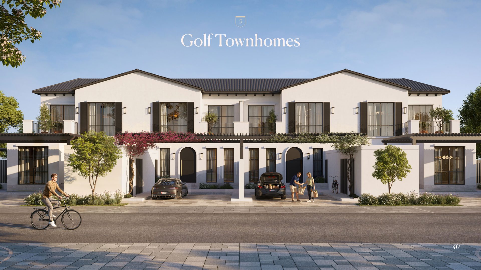 Hudayriyat Golf Estates — рендер экстерьера Golf Townhomes