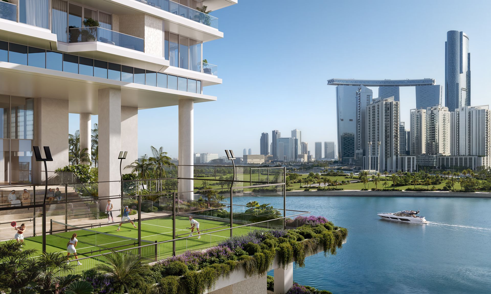Padel court at Riviera Residences