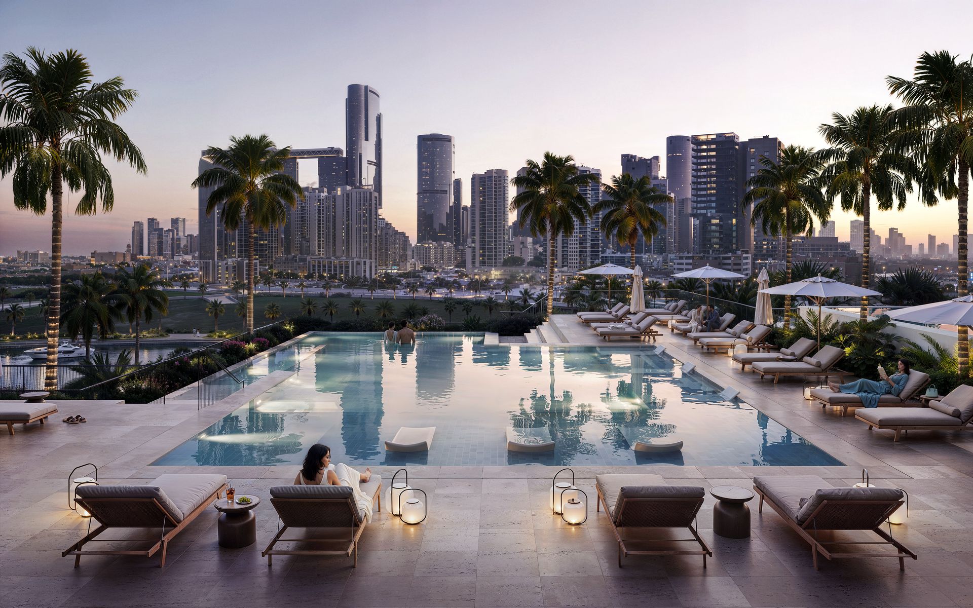 Main swimming pool at Riviera Residences