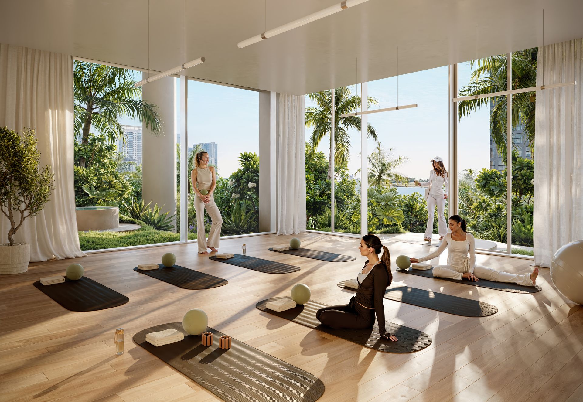 Yoga studio at Riviera Residences