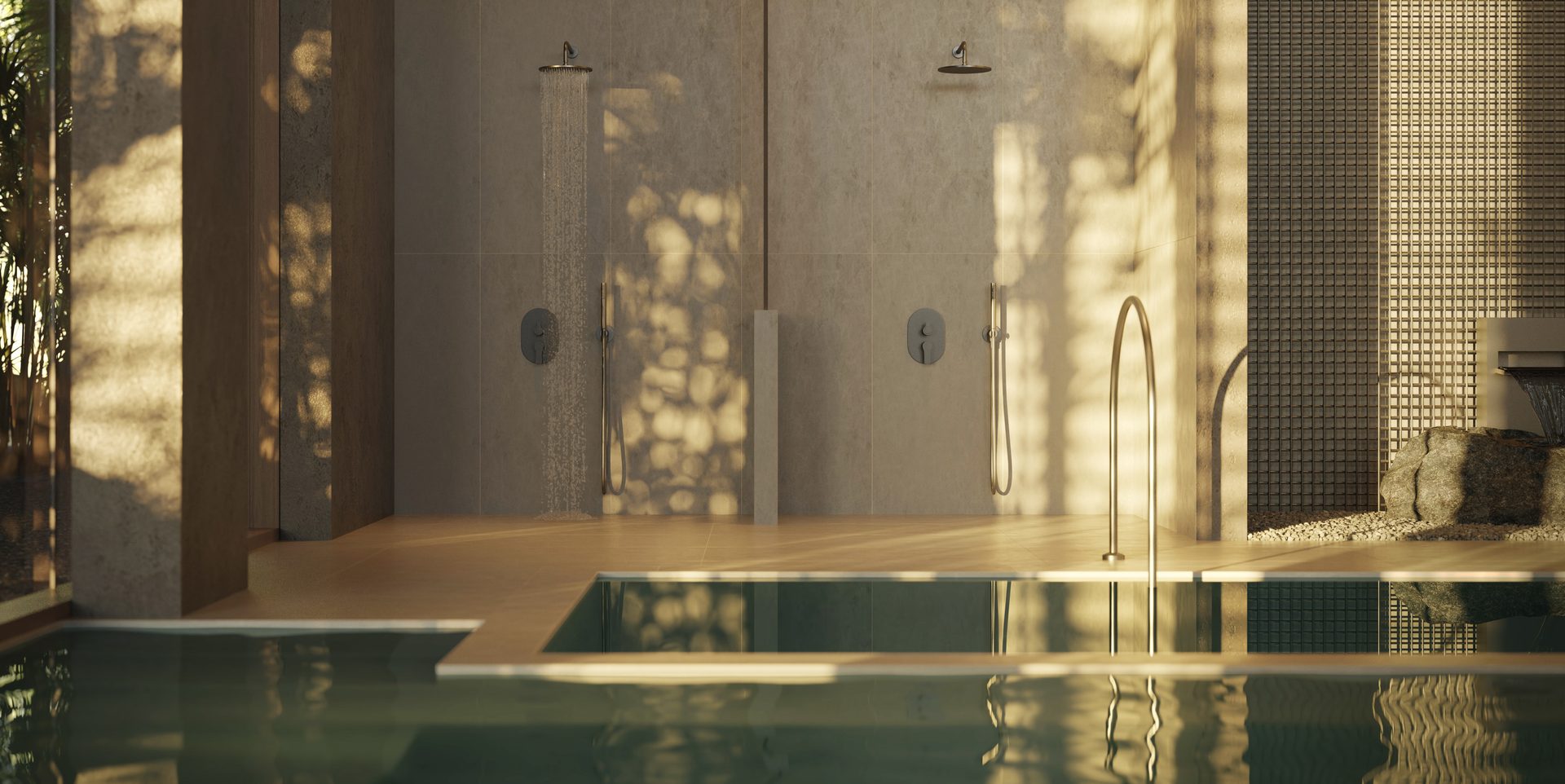 Hot and cold baths at Sei Saadiyat