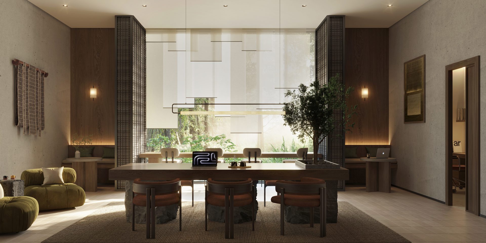 Co-working area at Sei Saadiyat