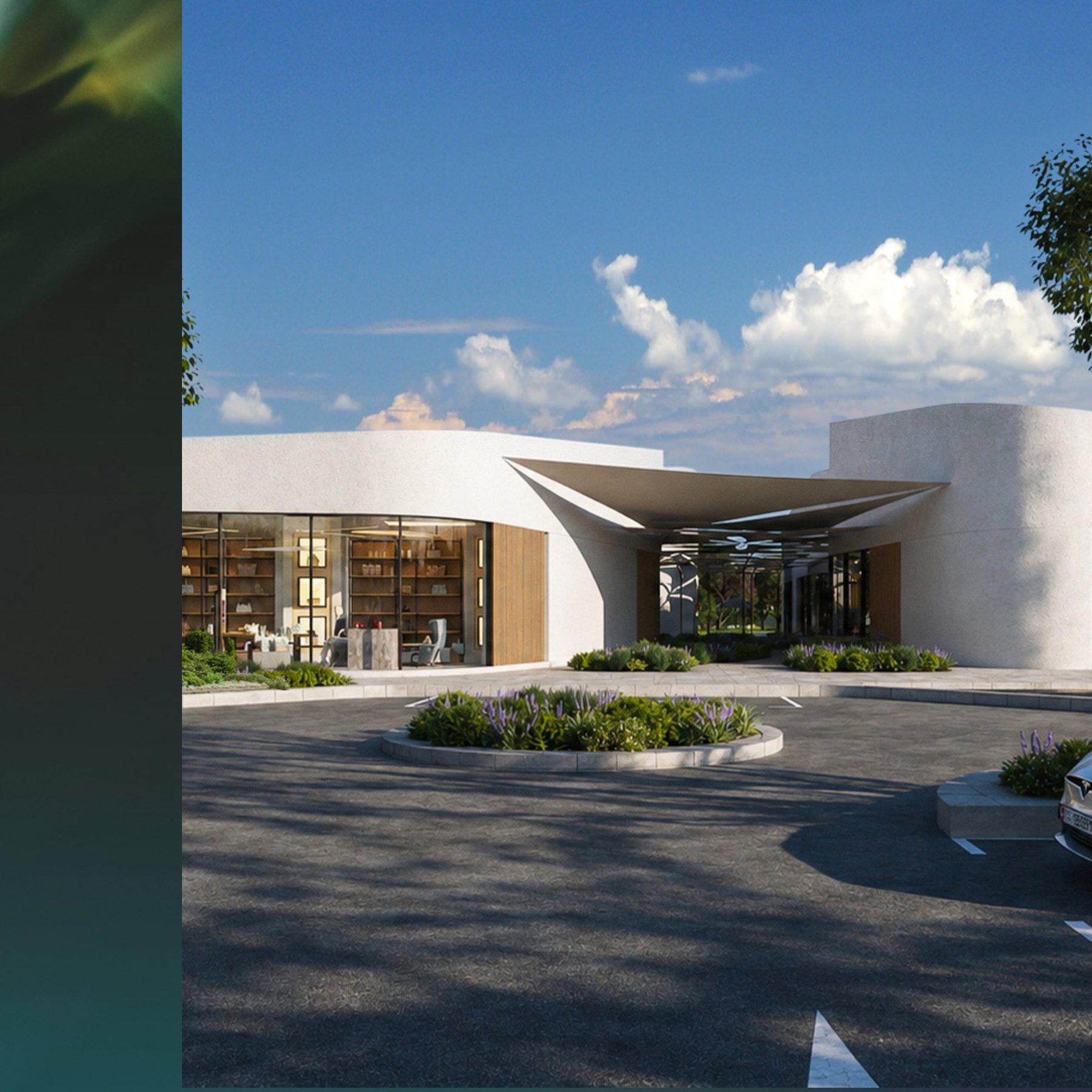 The community clubhouse building at Yas Riva Reserve
