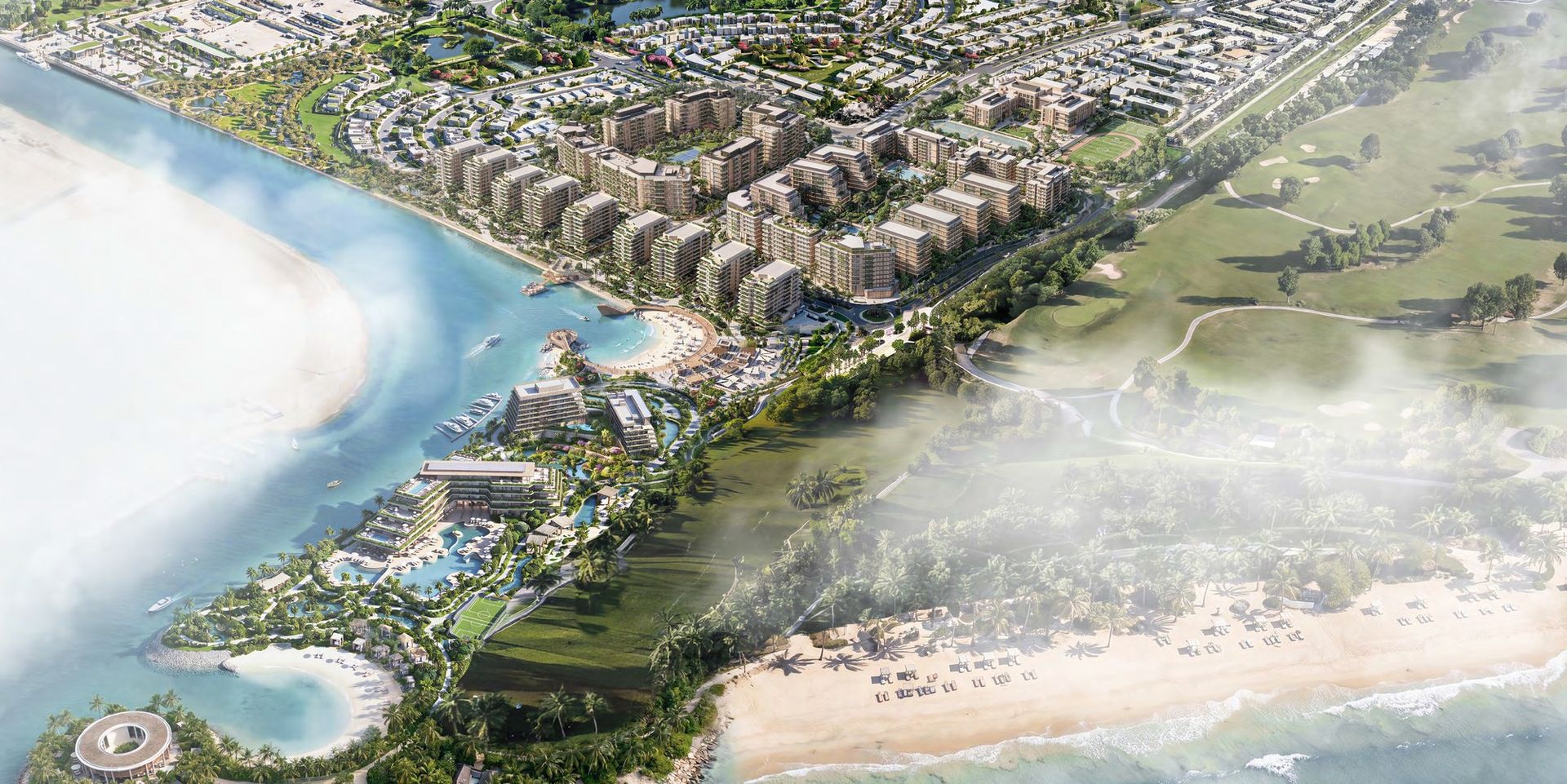 Yas Point masterplan seen from the water